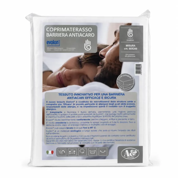 Coprimaterasso Barrira antiacaro Evolon_risultato Coprimaterasso Demaflex - Evolon Anti acaro