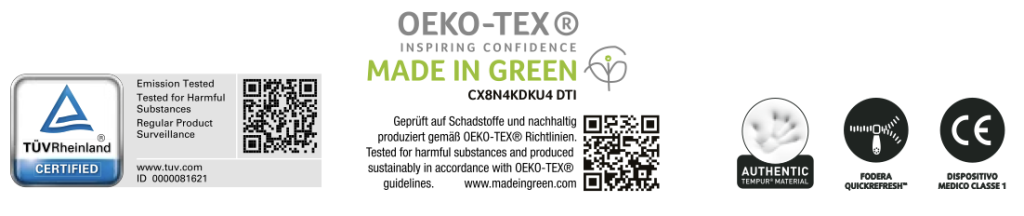 Tempur certificazioni CE