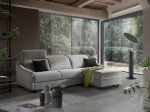 Divano Mirage Vitarelax con penisola contenitore destra