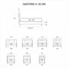 Letto Rosini - Gastone contenitore 140 x 200