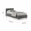 Letto Joy essenziale dimensioni_risultato Letti V&Nice - Joy Essenziale 90 x 200