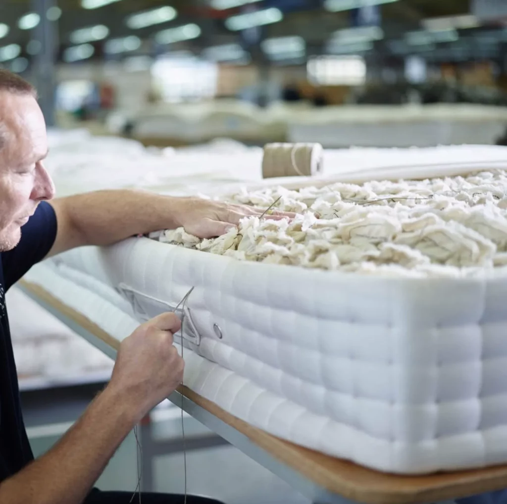 Materassi Vispring cuciture bordo Punto inglese