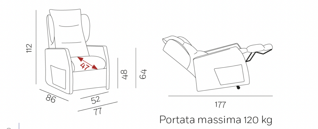 Poltrone Vitarelax Adele Dimensioni