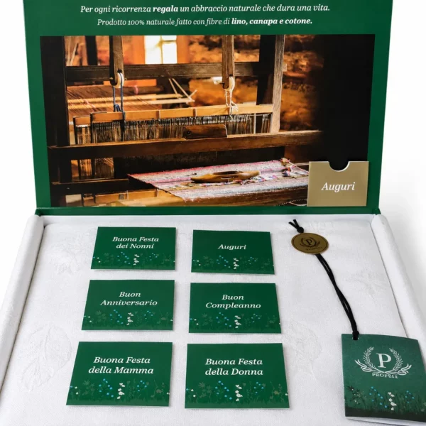 Coprimaterasso Benessere Profili – Confezione Regalo con Biglietti_risultato_risultato Tessili Profili - Coprimaterasso Benessere con 2 Federe Copricuscino