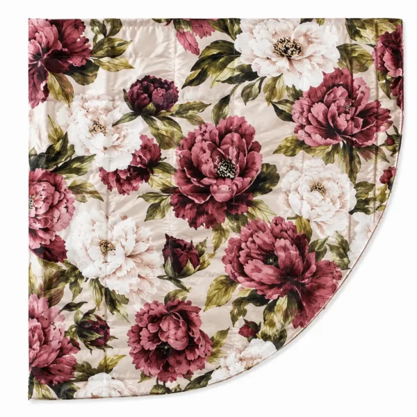 rapunta Bellapiuma DaunenStep Floreale Bordeaux 270×260 angolo tondo_risultato_risultato Tessili DaunenStep - Trapunta Bellapiuma Floreale Bordeaux
