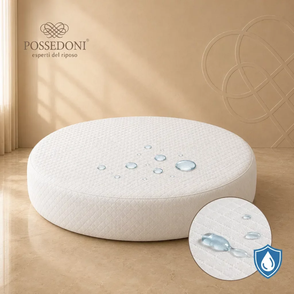 Coprimaterasso Rotondo Bamboo Impermeabile