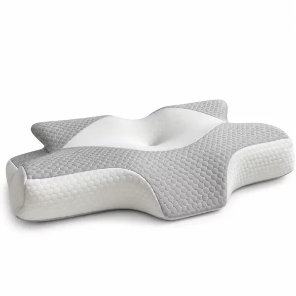 Guanciale Possedoni Memory Abbraccio ergonomico in memory foam con cavità centrale e supporti laterali